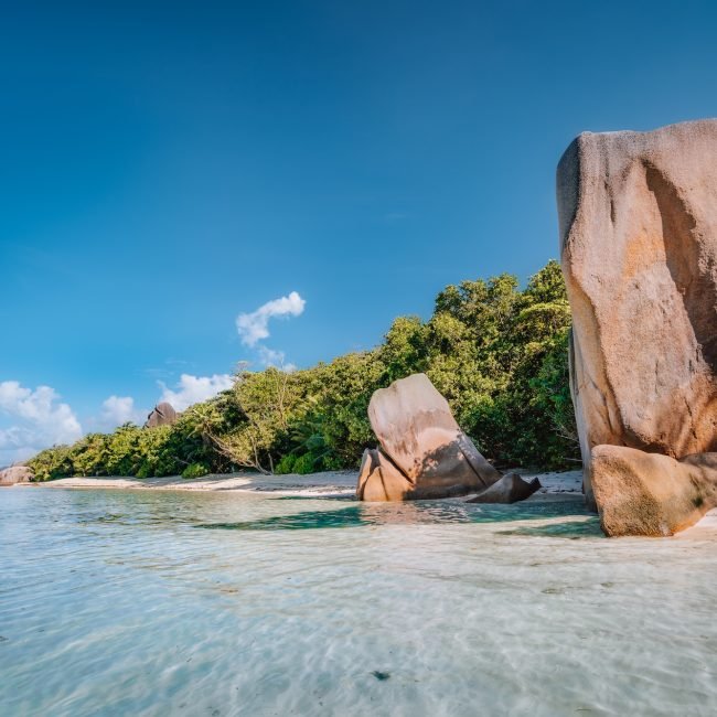 La Digue, Seychelles, Anse Source d'Argent, famous luxury travel vacation destination