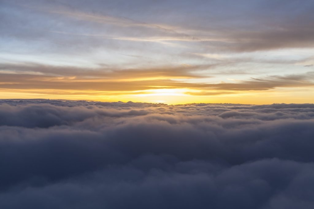 Orange Sunrise in Flight