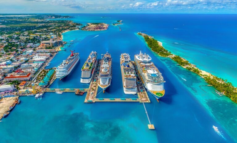 Cruise ship on open water