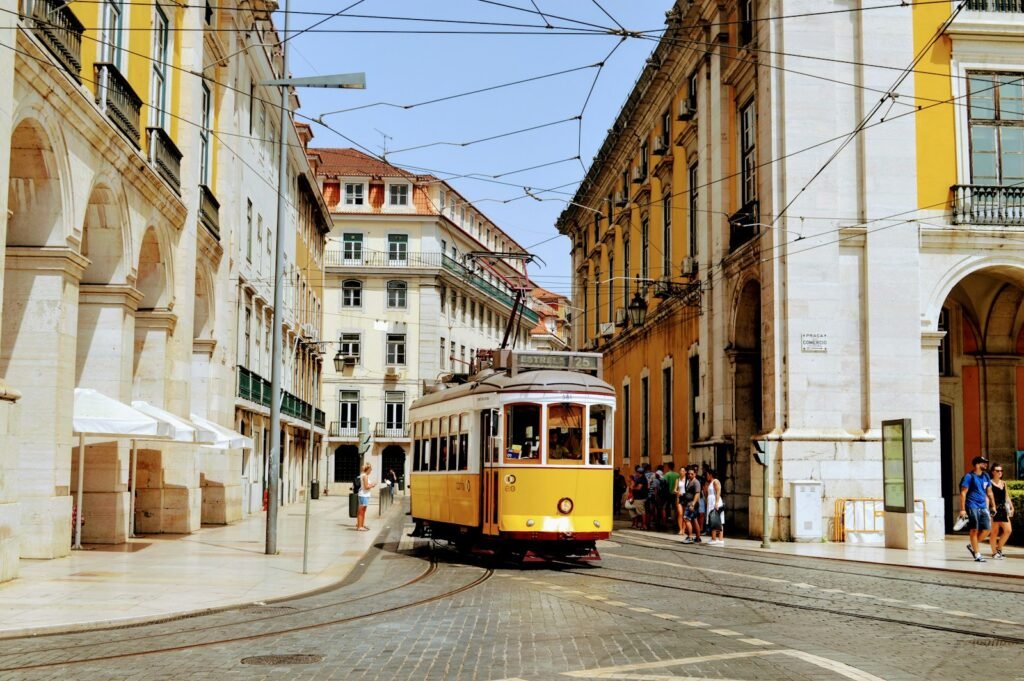 Lisbon rooftops and historic city views